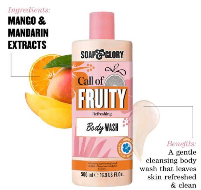 Soap And Glory Call Of Fruity Refreshing Body Wash 500ml