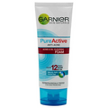 Garnier Face Wash Pure Active - Anti Acne White Foam Tube 100ml