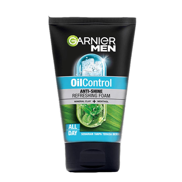 Garnier Men Oil Control Anti Shine Refreshing Foam All Day Face Wash 100ml