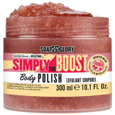 Soap & Glory Simply The Boost Body Polish, With Grape Fruit & Rhubarb, 300ml