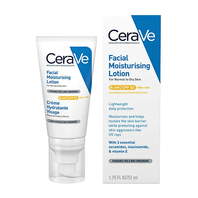 CeraVe Facial Moisturizing Lotion with Ceramides, Niacinamide and vitamin E