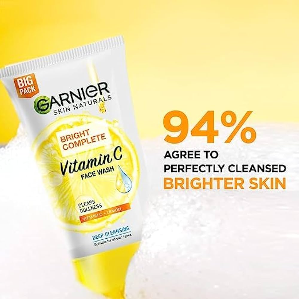 Garnier Bright Complete Face wash Vitamin C – 100ml